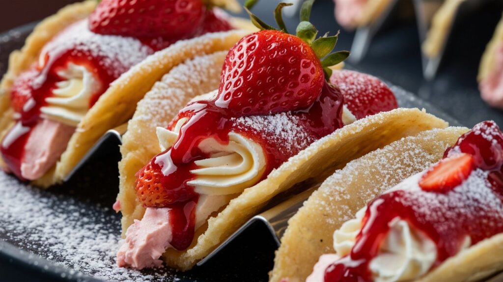 Strawberry Cheesecake Tacos