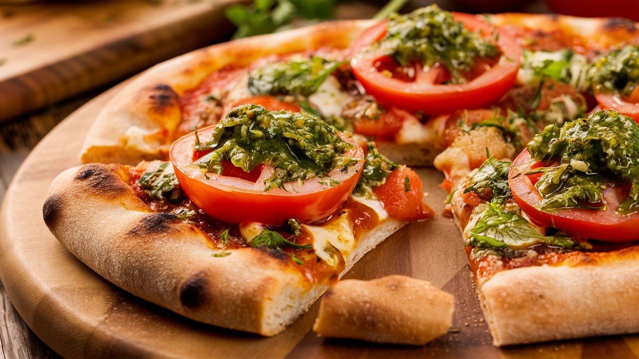 chimichurri tomato pizza recipe