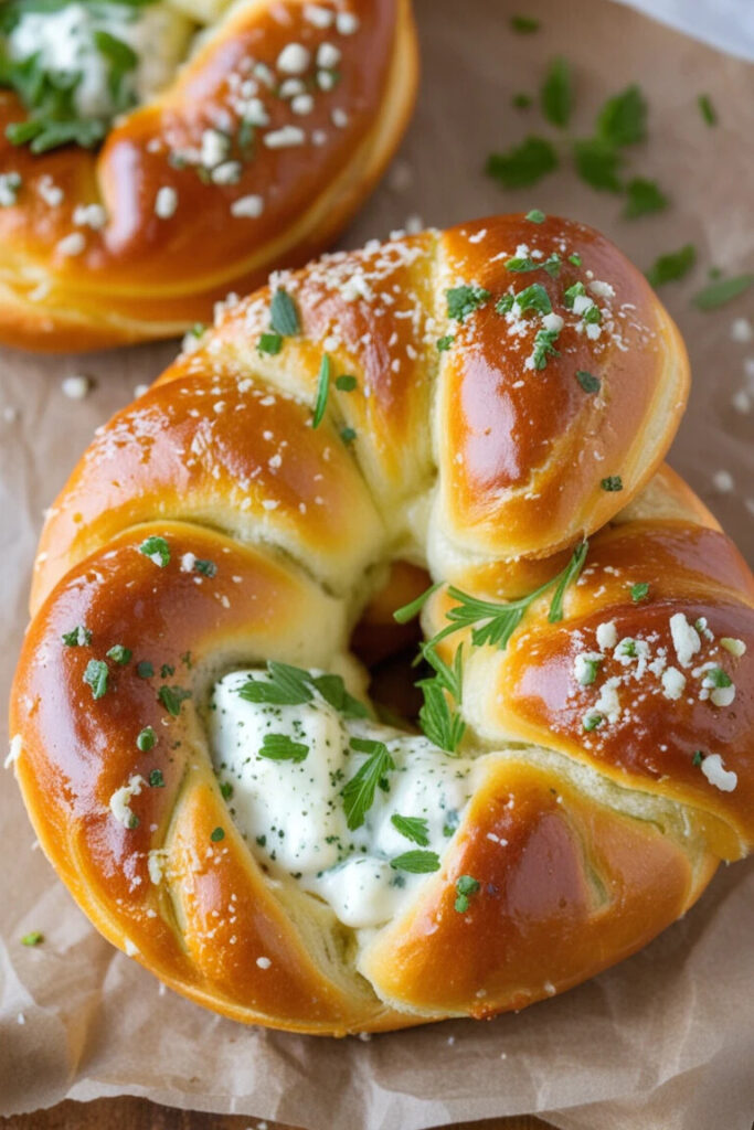 Mozzarella Stuffed Soft Pretzels