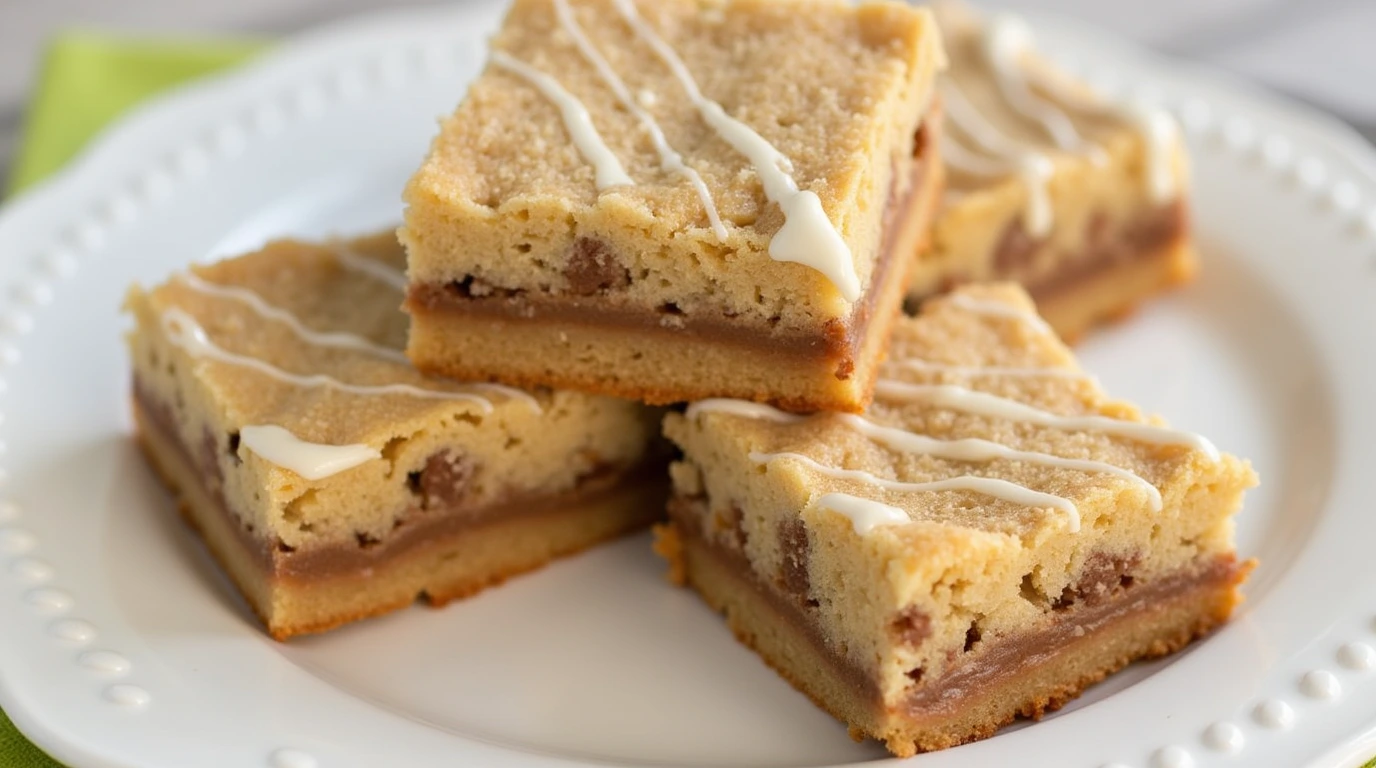 Cinnamon Roll Blondies