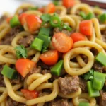 Mongolian Ground Beef Noodles