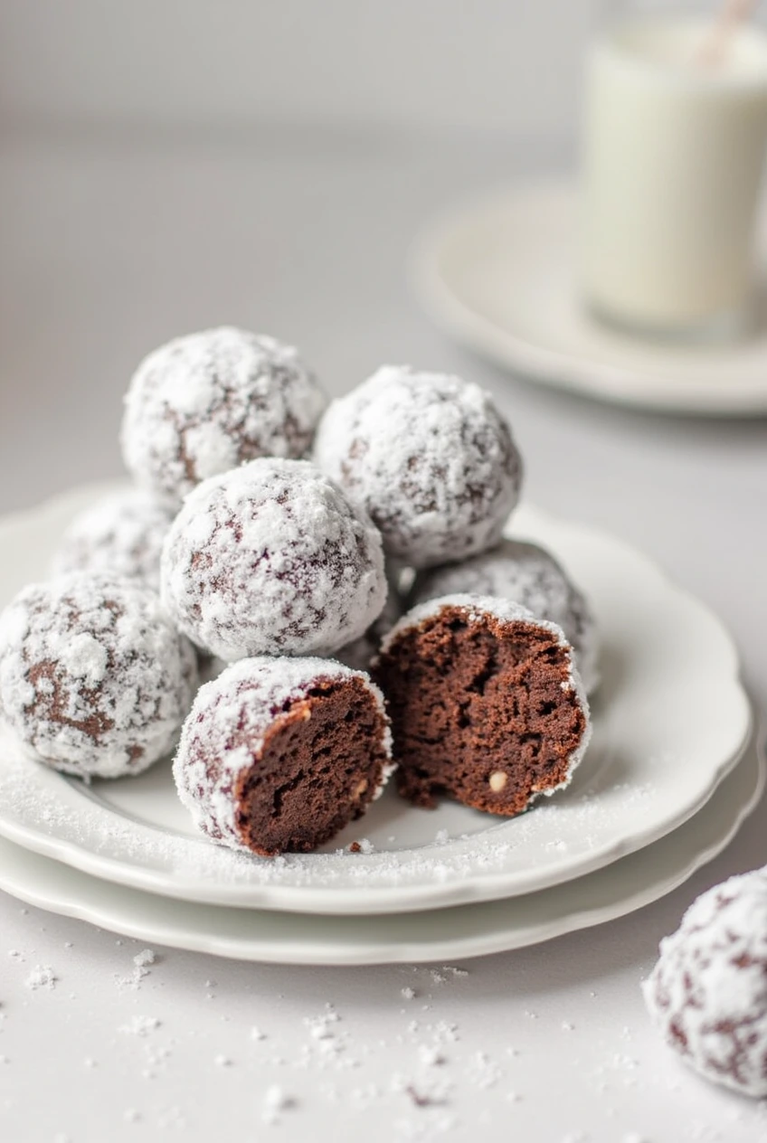 Chocolate Snowball Cookies