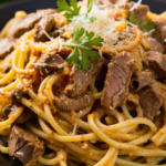 Garlic Beef Pasta