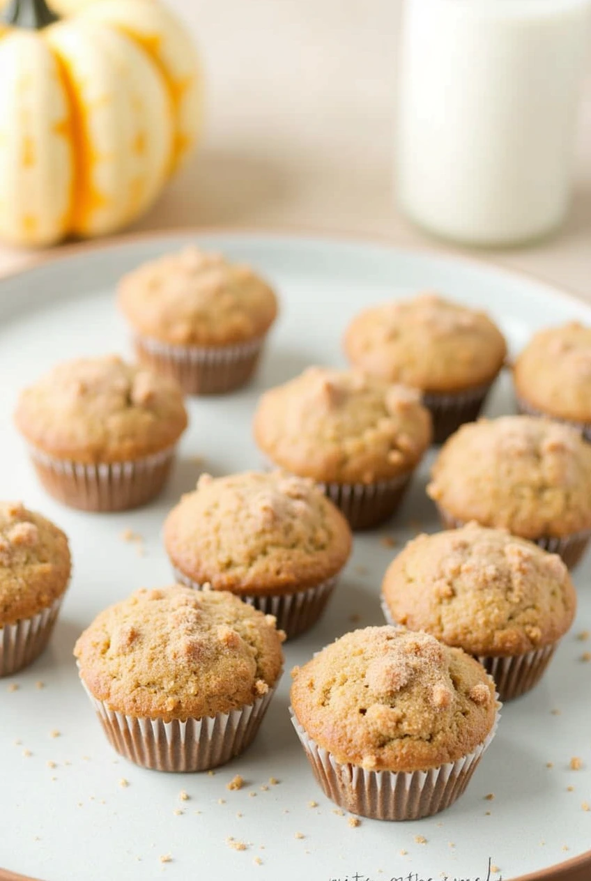 Mini Cinnamon Sugar Pumpkin Muffins