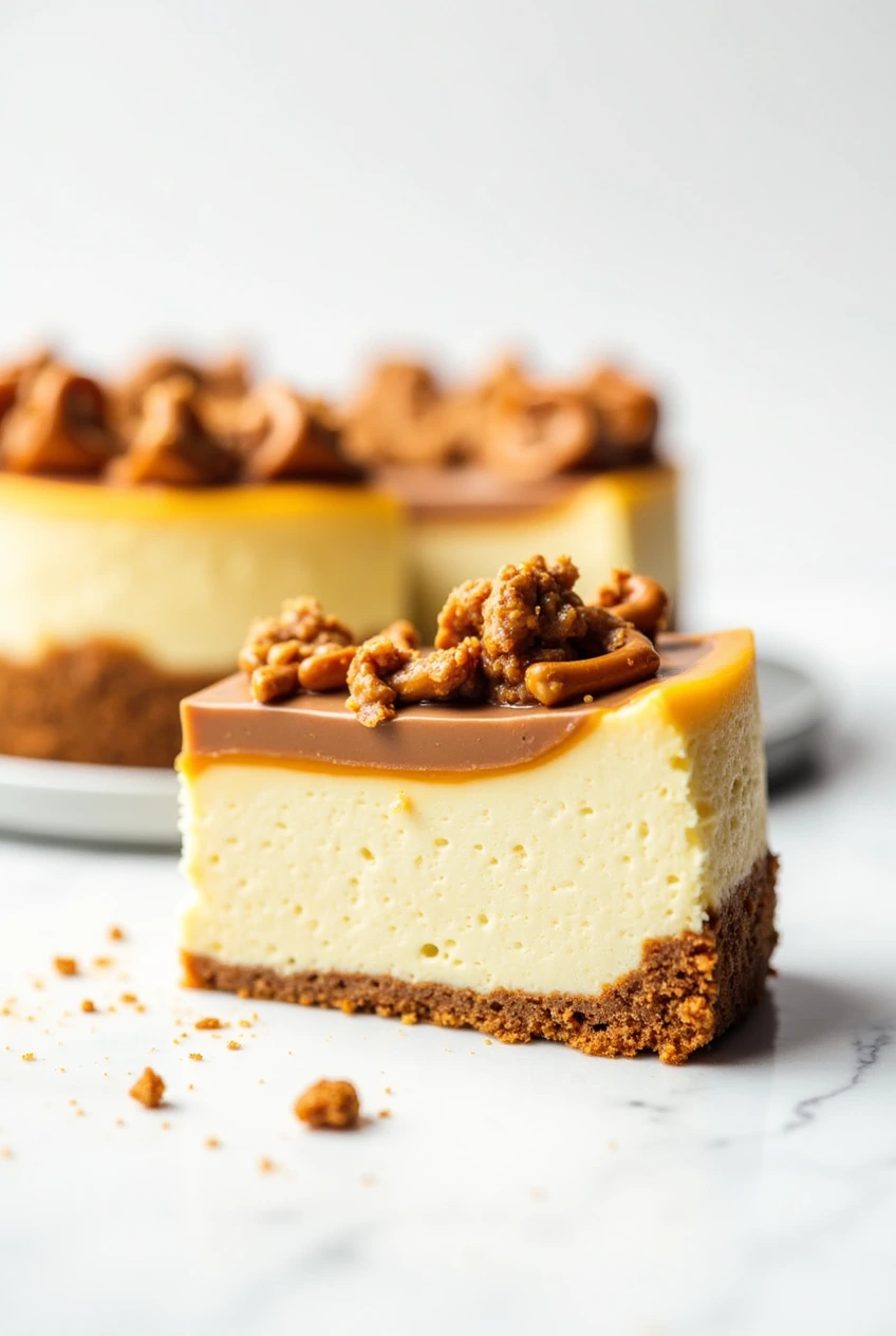 Salted Caramel Pretzel Cheesecake