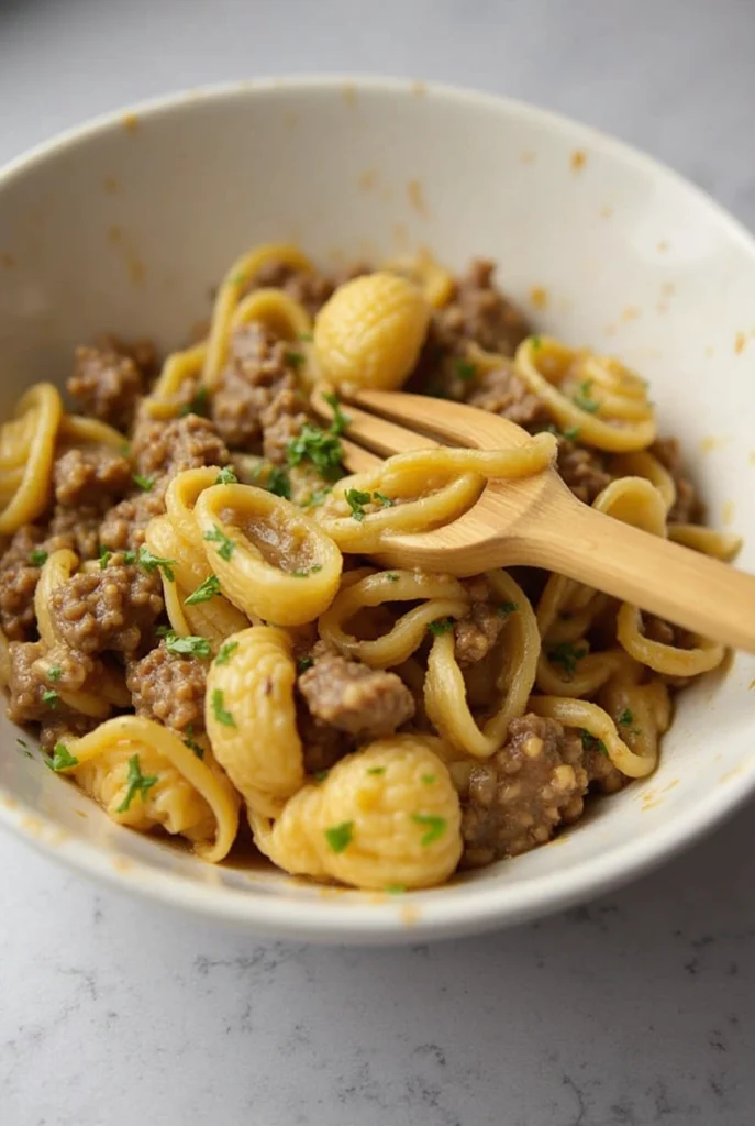 creamy Beef and Shells