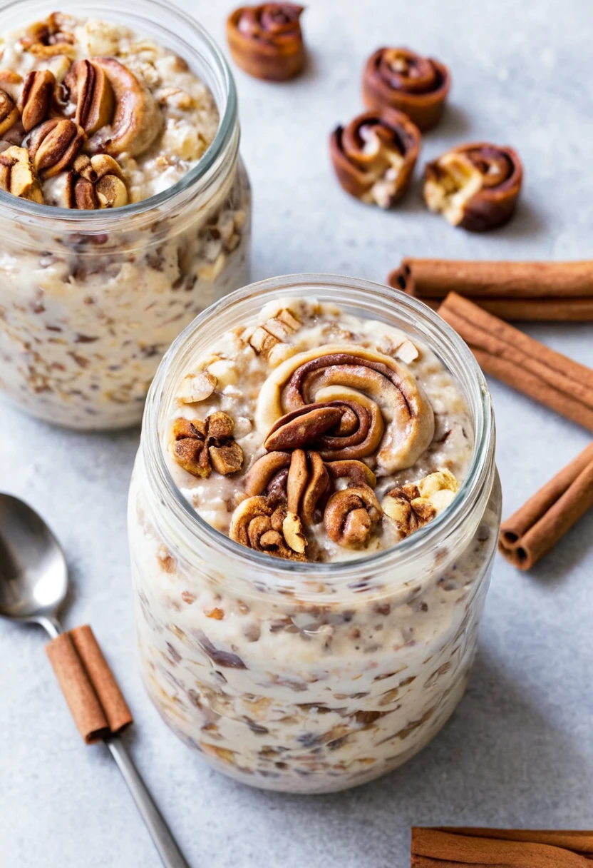 Cinnamon Roll Overnight Oats