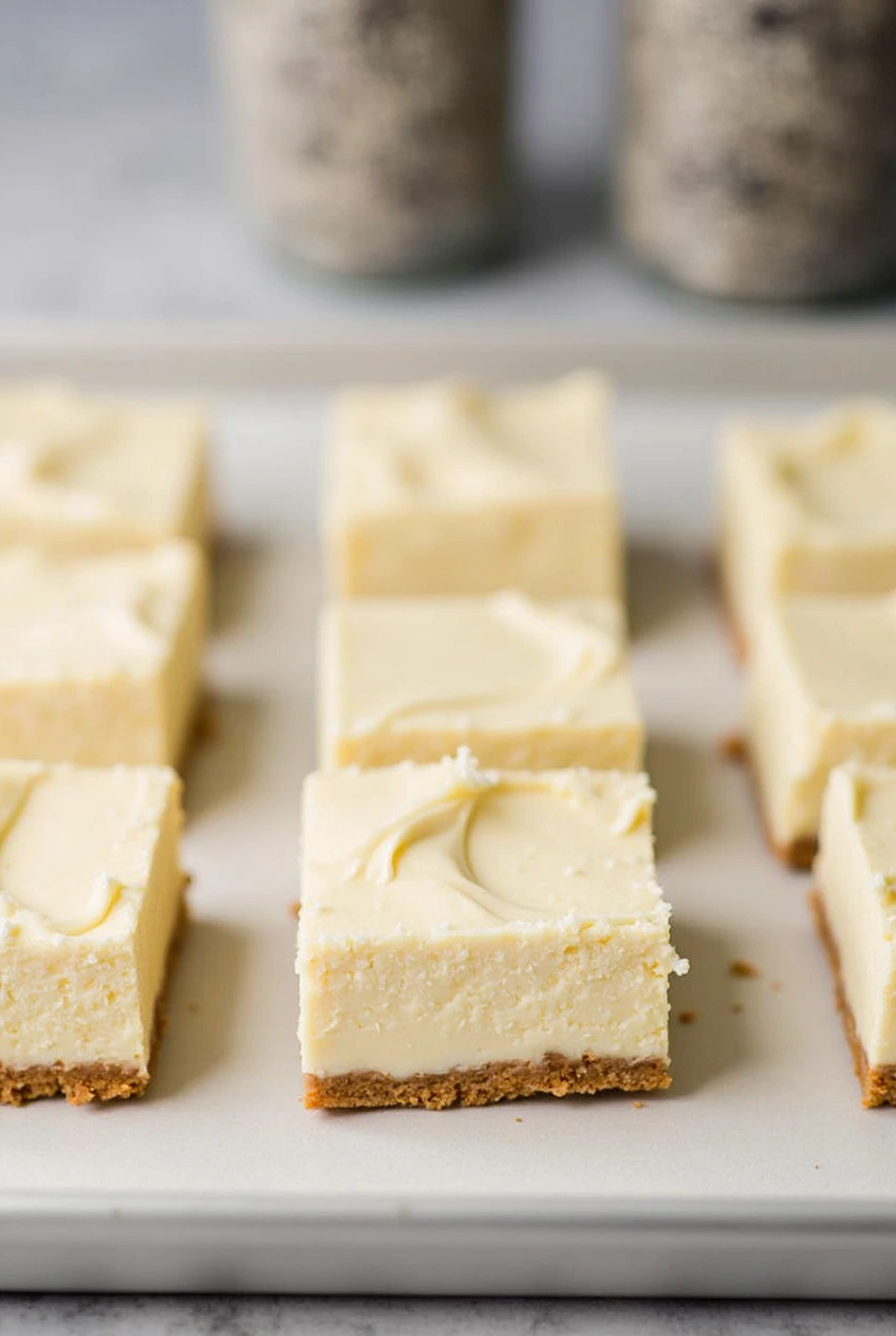 Eggnog Cheesecake Bars