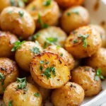 Roasted Garlic Butter Parmesan Potatoes