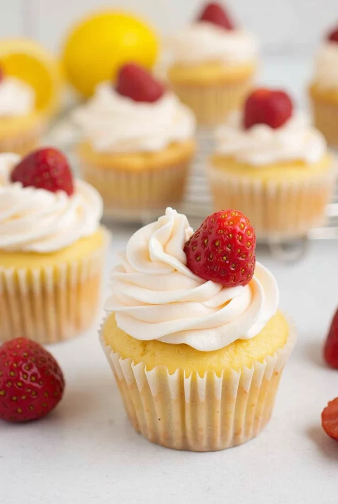 Strawberry Lemonade Cupcakes