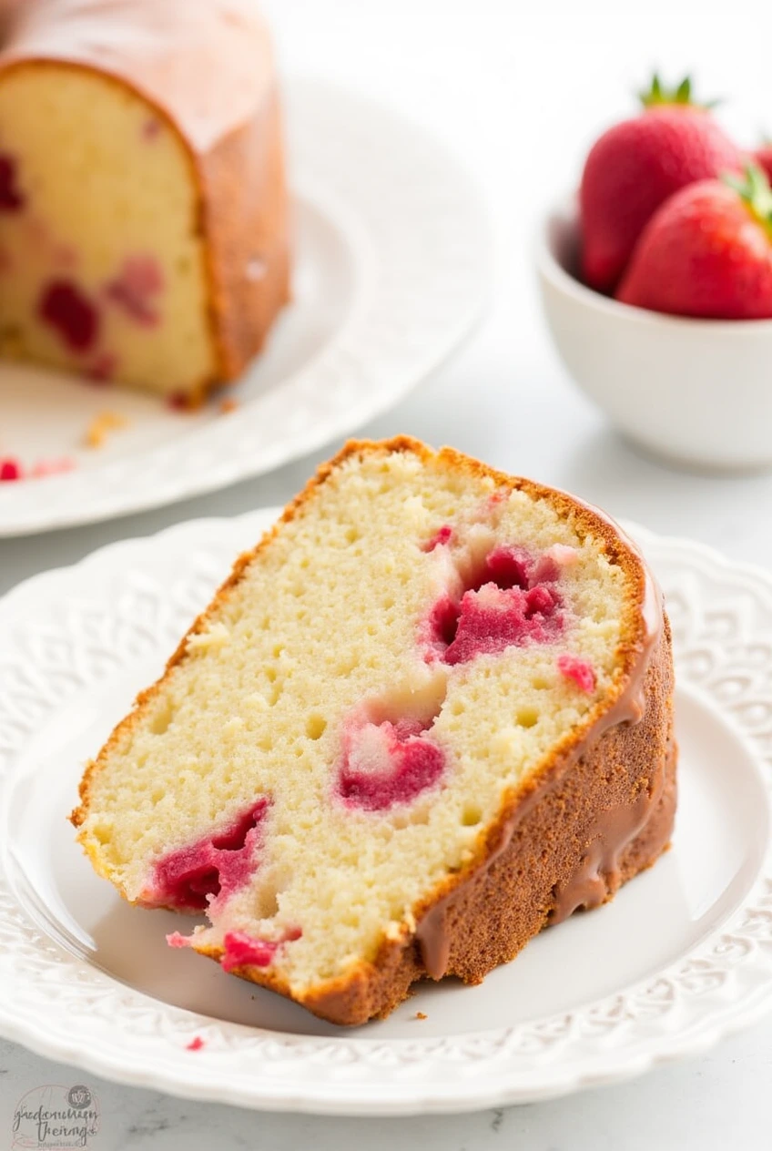 Strawberry Pound Cake