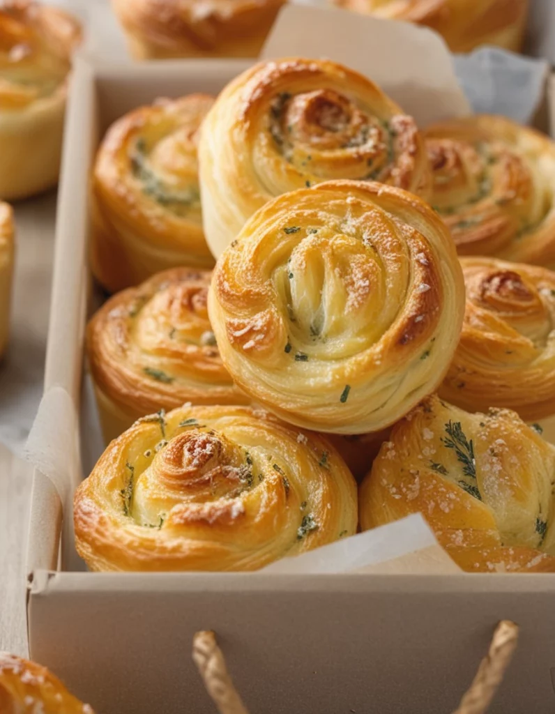 Cheesy Garlic Cruffins