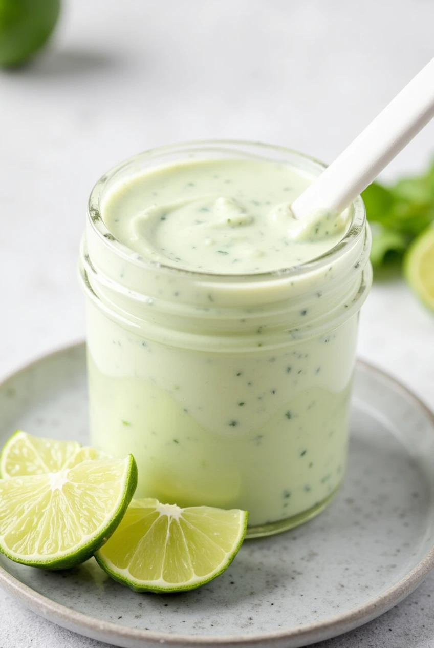 Creamy Garlic Lime Cilantro Sauce