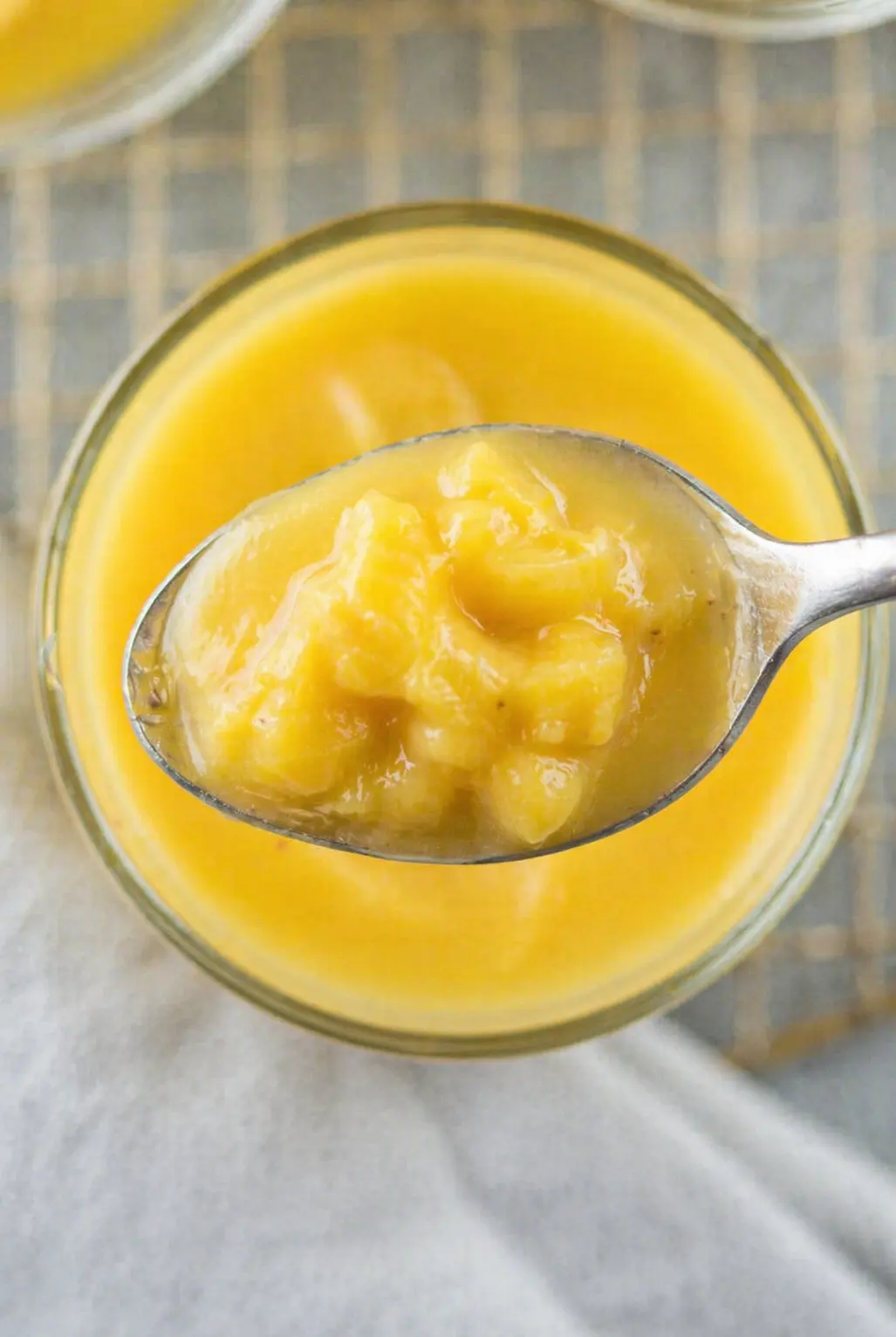 Easy Mango Pudding from top view angle 