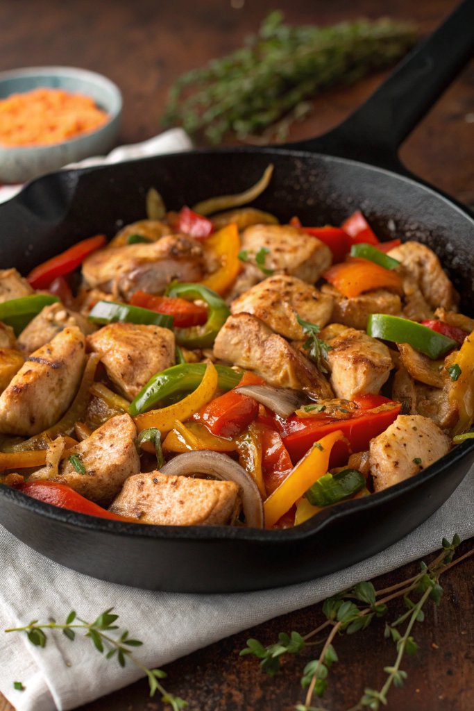 Healthy Chicken and Vegetables Skillet