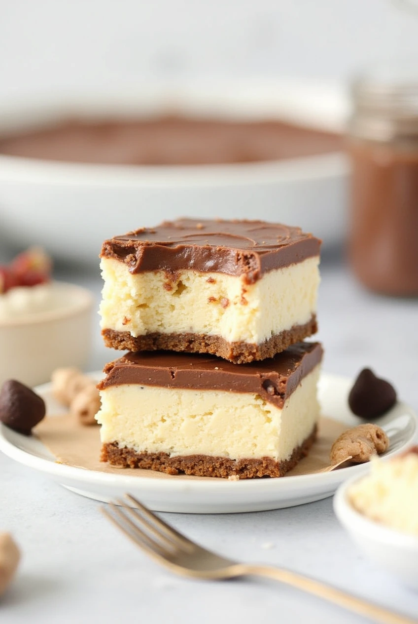 Nutella Cheesecake Bars