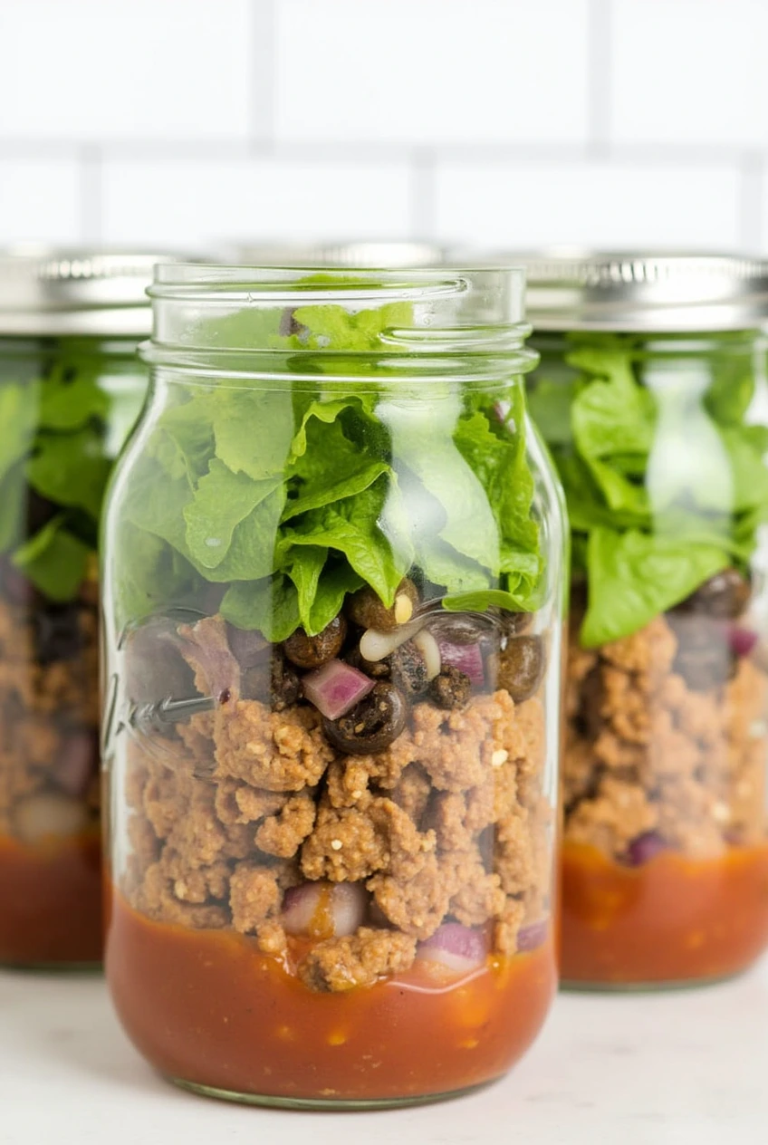 Taco Salad in a Jar