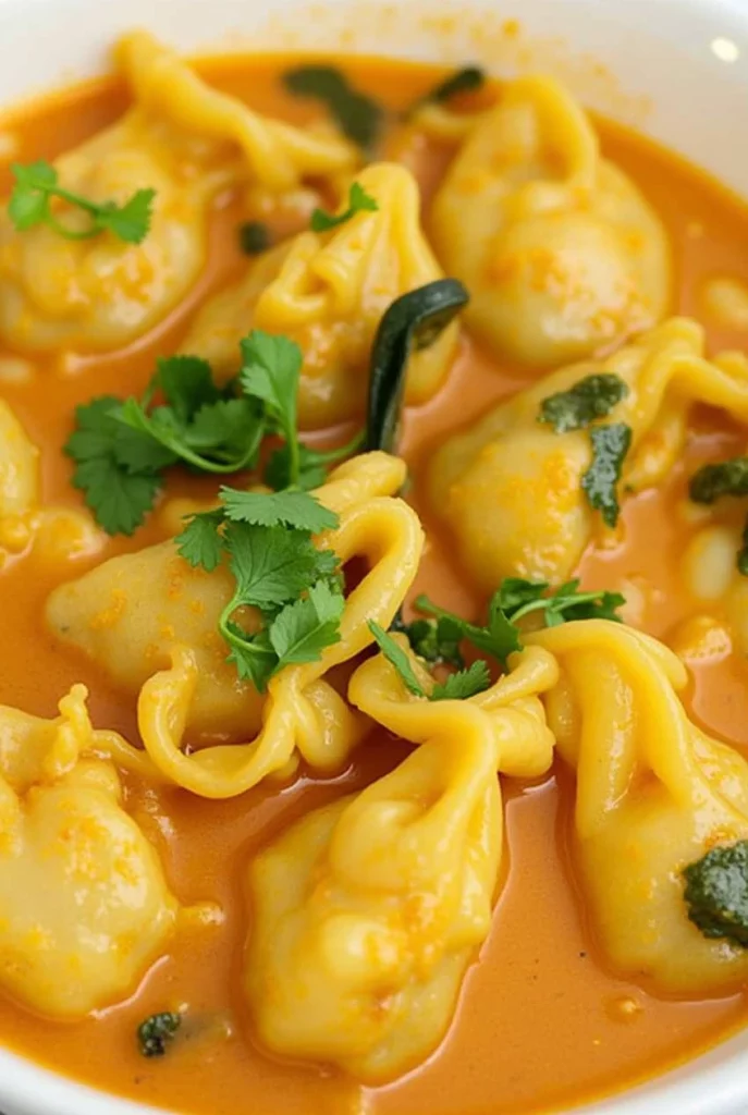 Thai Red Curry Dumpling Soup