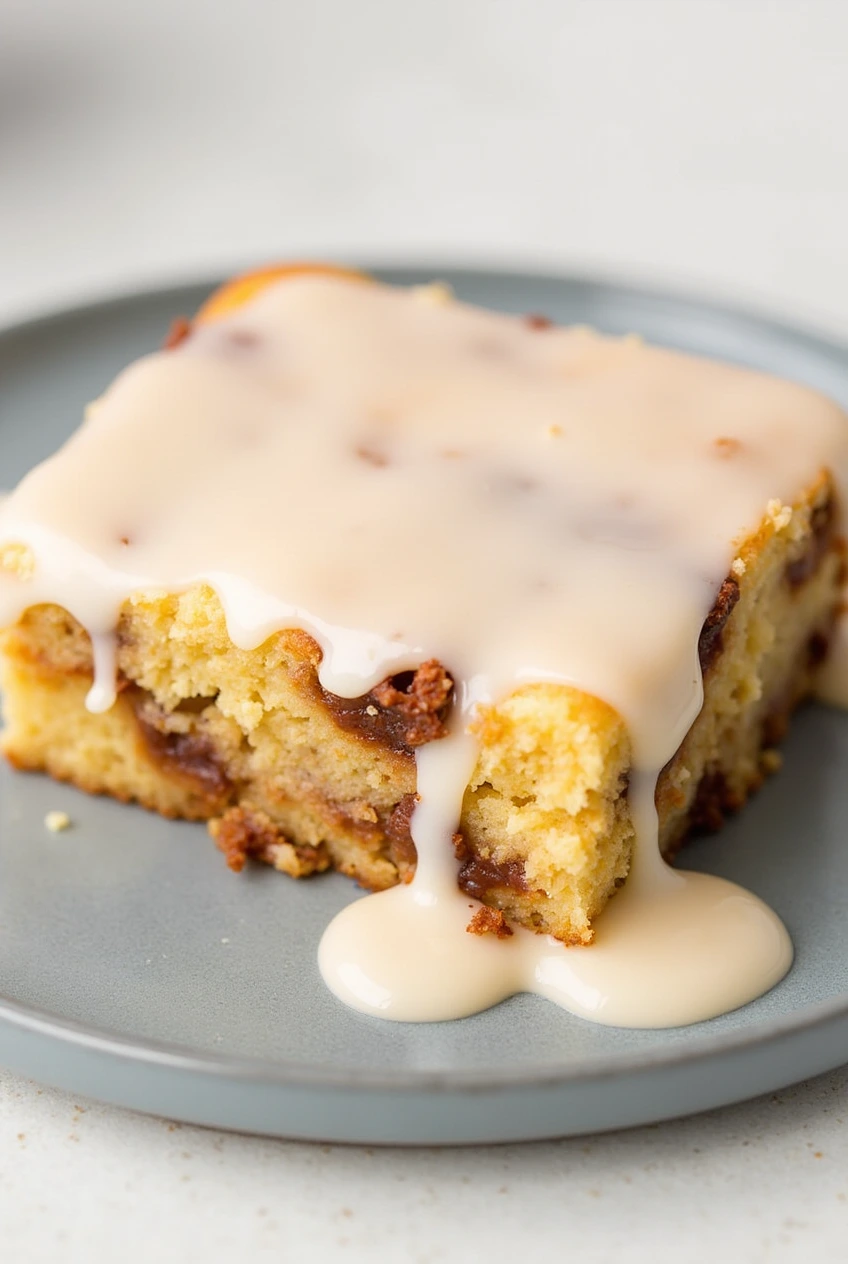 cinnamon roll poke cake