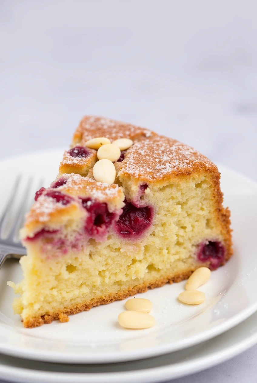 raspberry almond cake