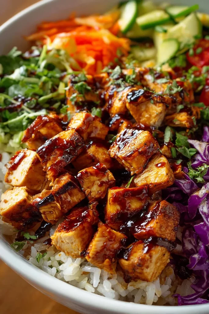 BBQ Chicken Rice Bowls