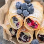 Blueberry Cheesecake Egg Rolls