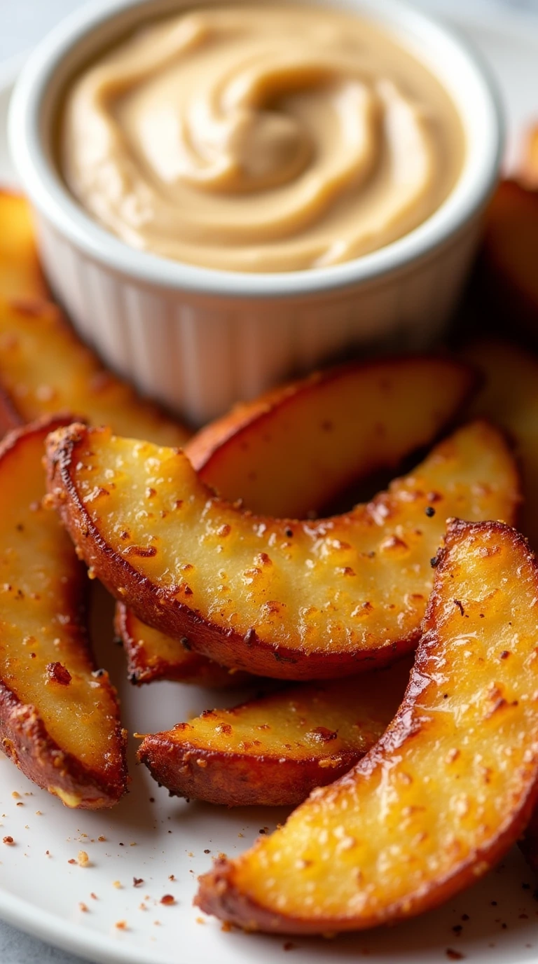 air fried apple wedges