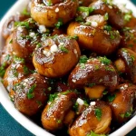 Balsamic Soy Roasted Garlic Mushrooms