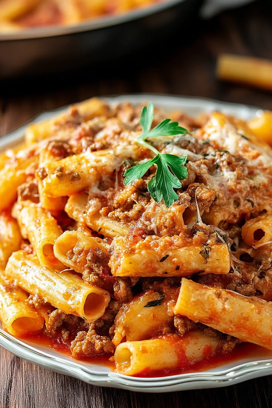Beef Pasta in Tomato Sauce