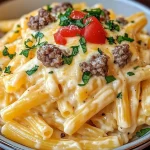 Cheeseburger Alfredo Pasta
