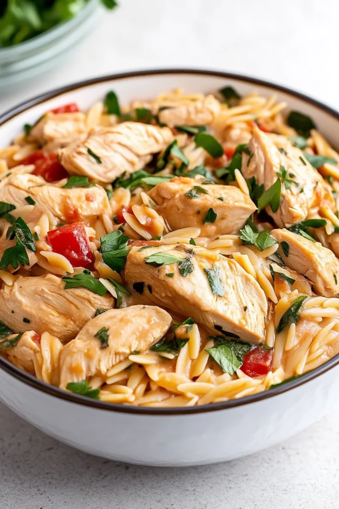 Creamy Tuscan Chicken Orzo