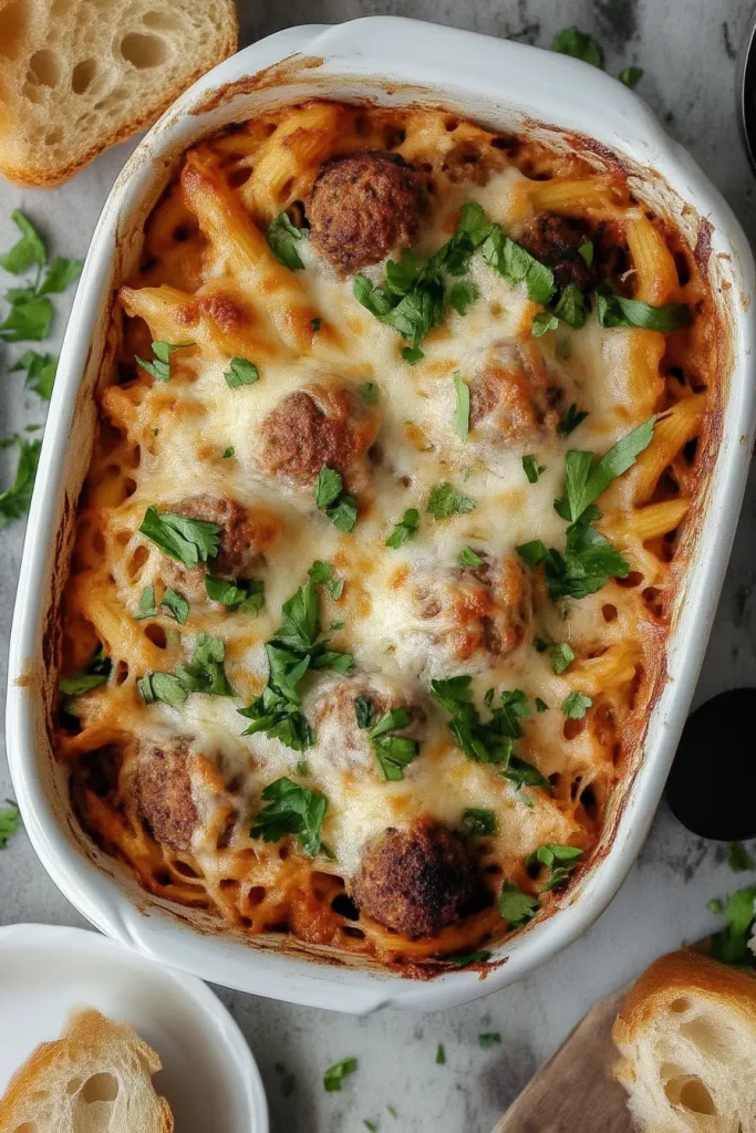 Dump And Bake Meatball Casserole