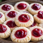 Italian soft almond cookies with cherries