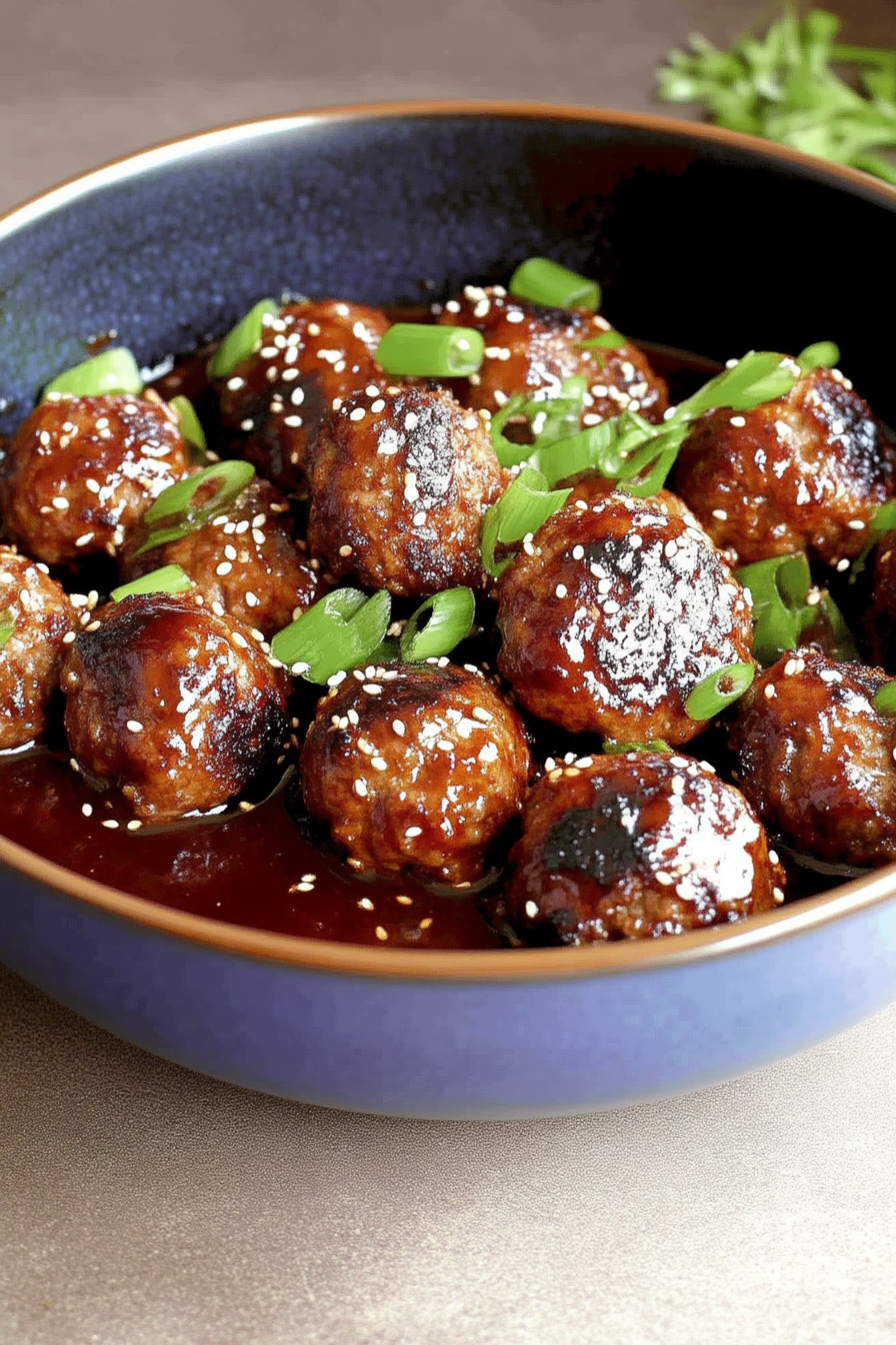 Korean Barbecue-Style Meatballs