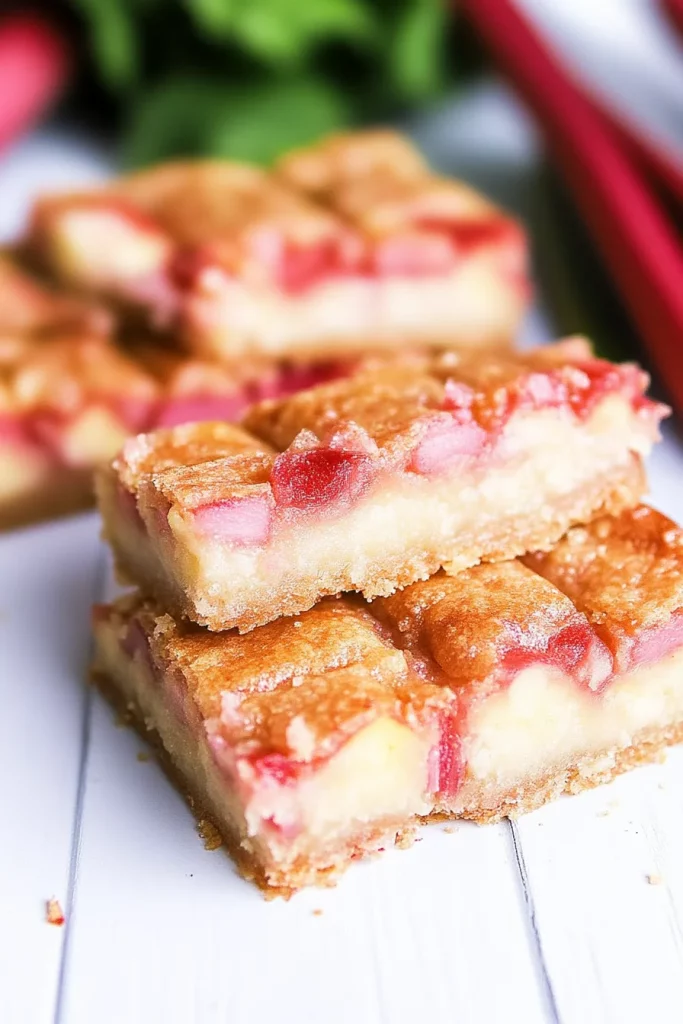 Rhubarb Custard Bars