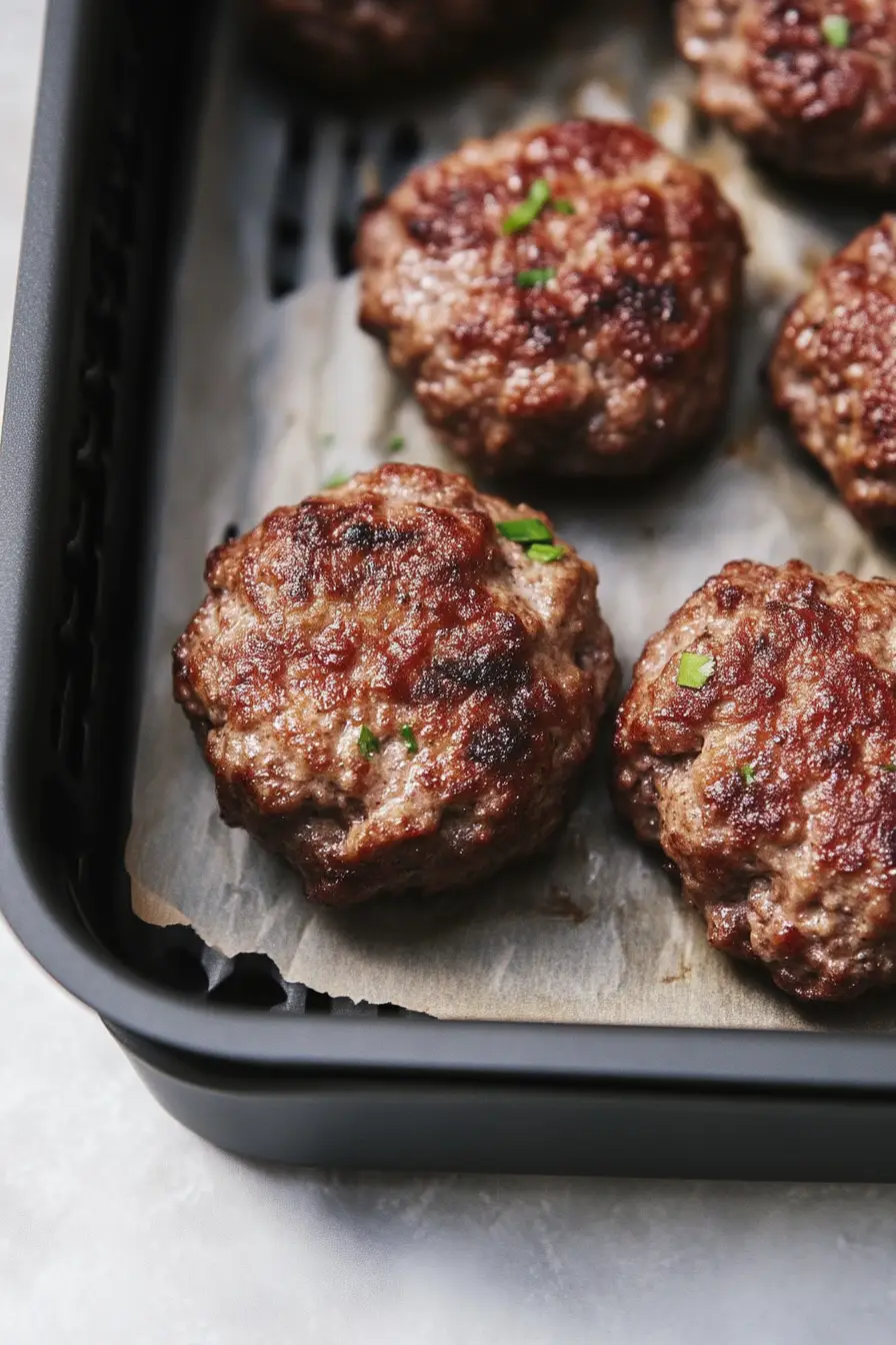 Air Fryer Burgers