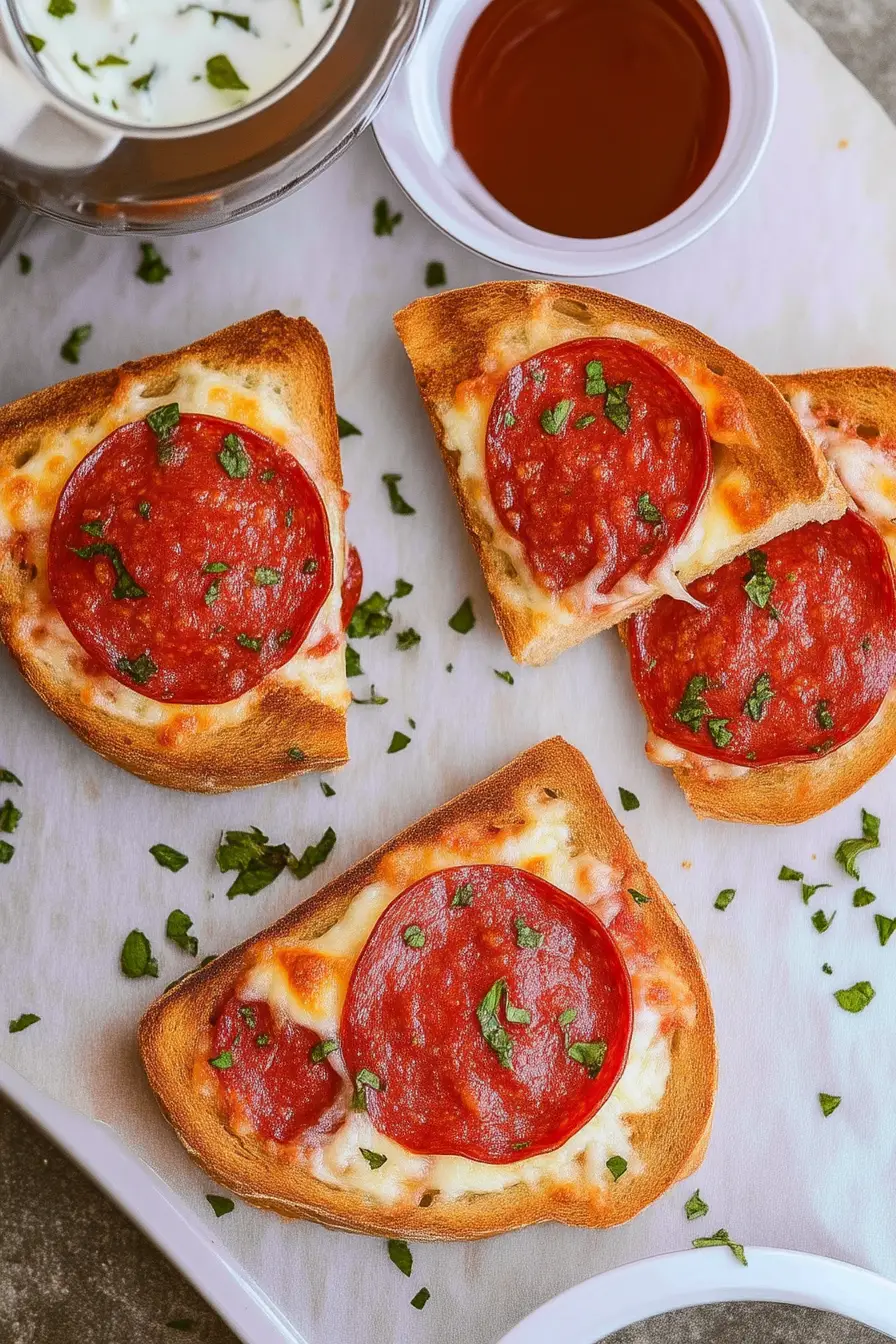 Air Fryer Garlic Bread Pizza Toast