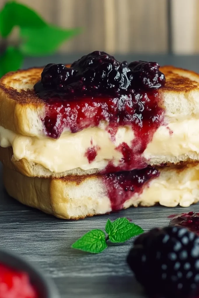 Blackberry Balsamic and Brie Grilled Cheese