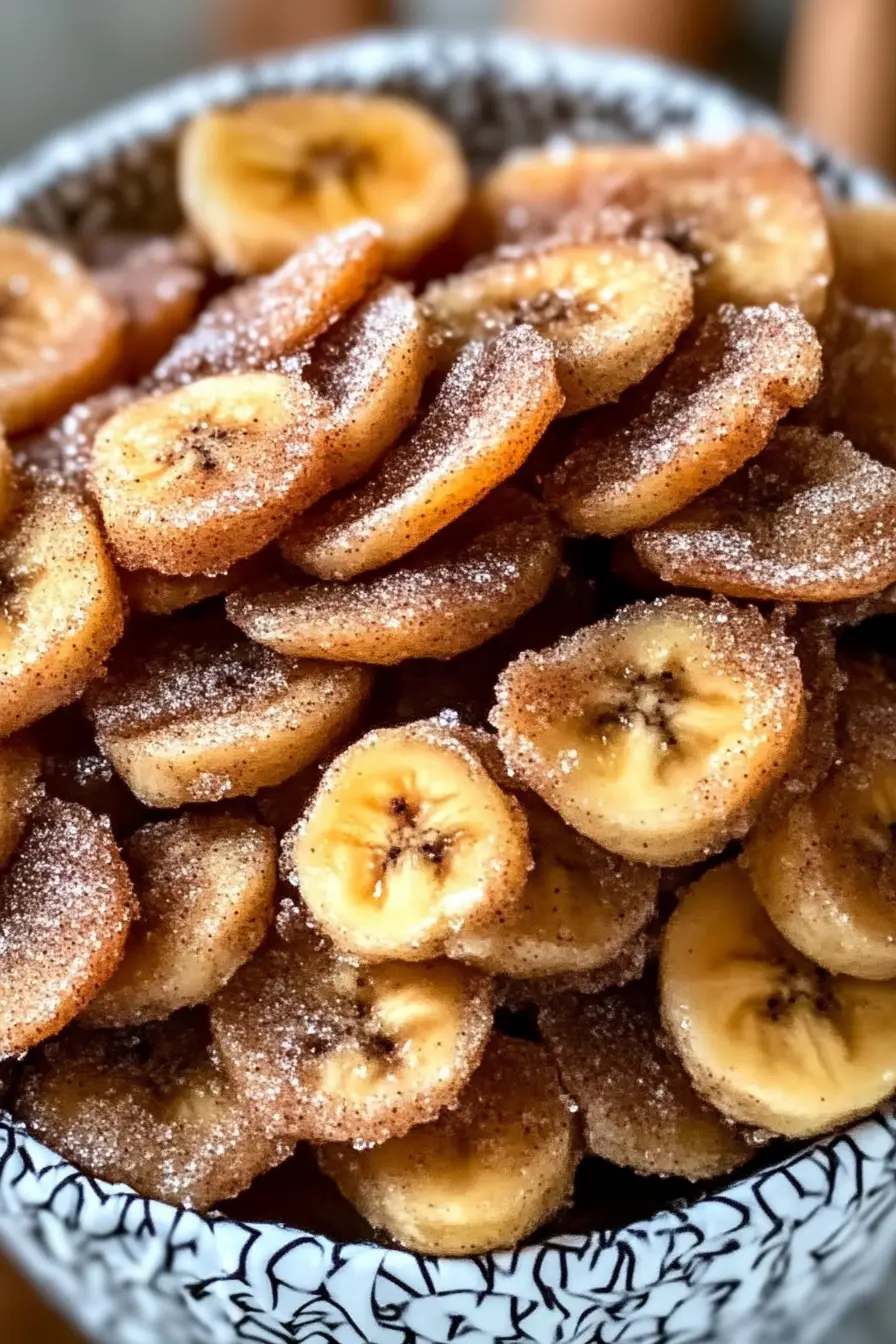 Cinnamon-Sugar Air Fryer Banana Chips
