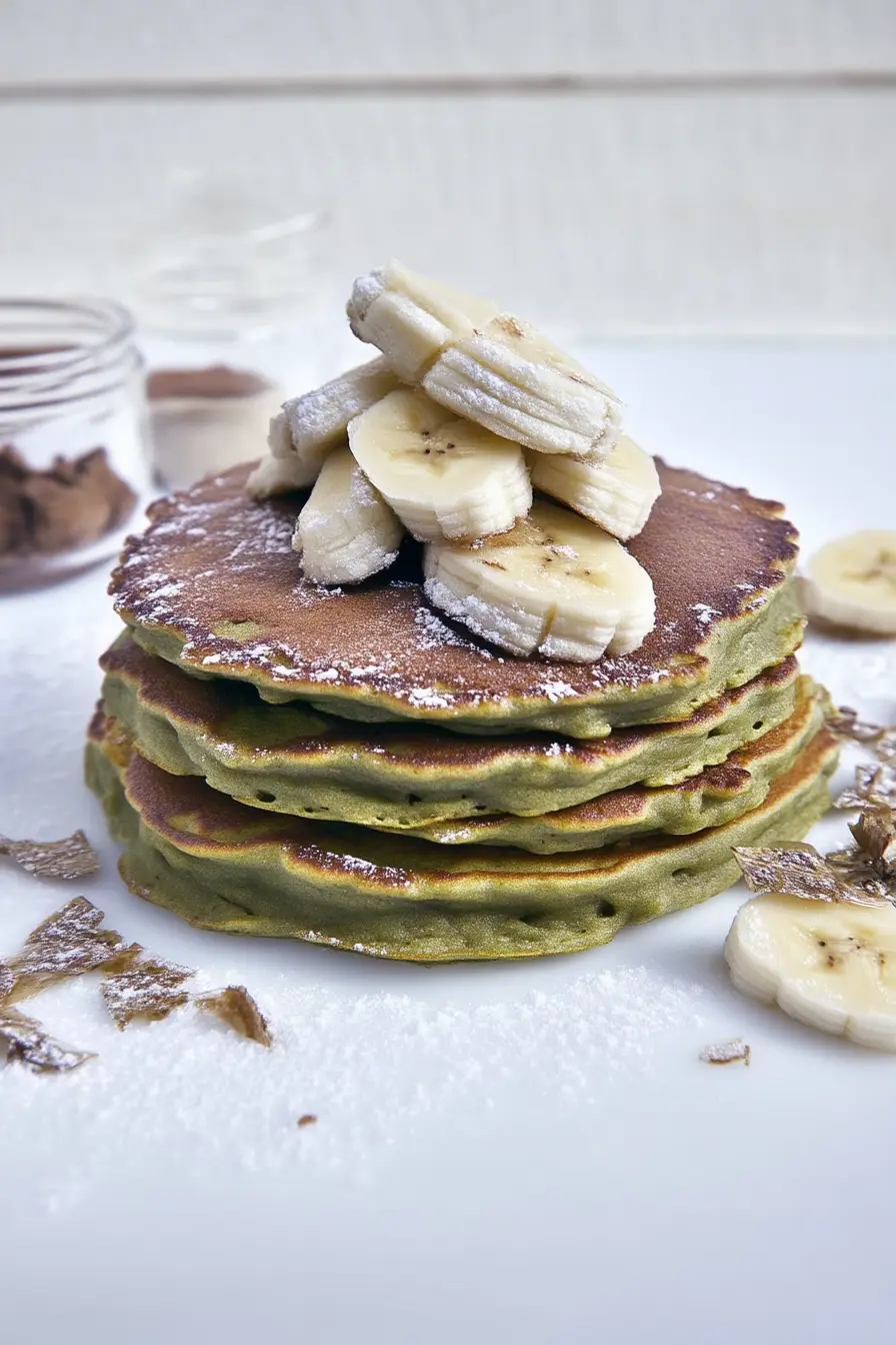 Matcha Banana Pancakes