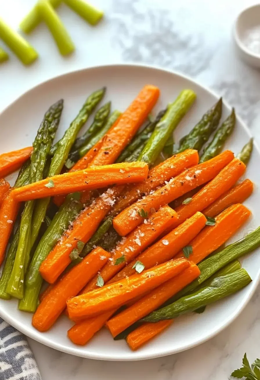 Roasted Carrots and Asparagus