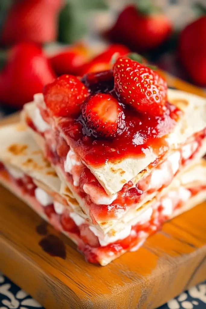 Strawberry Cheesecake Quesadillas