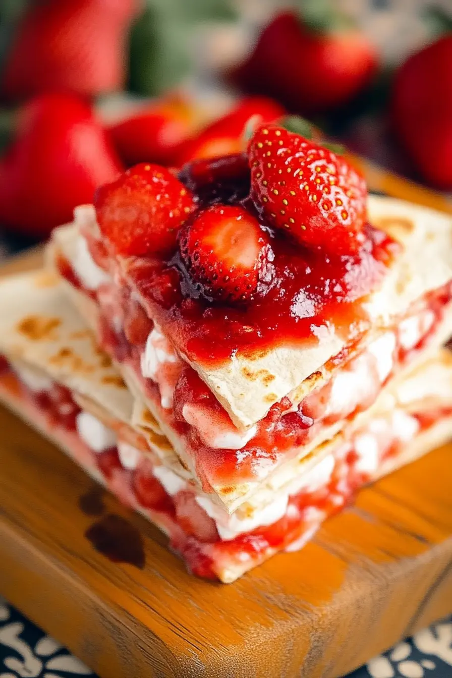 Strawberry Cheesecake Quesadillas
