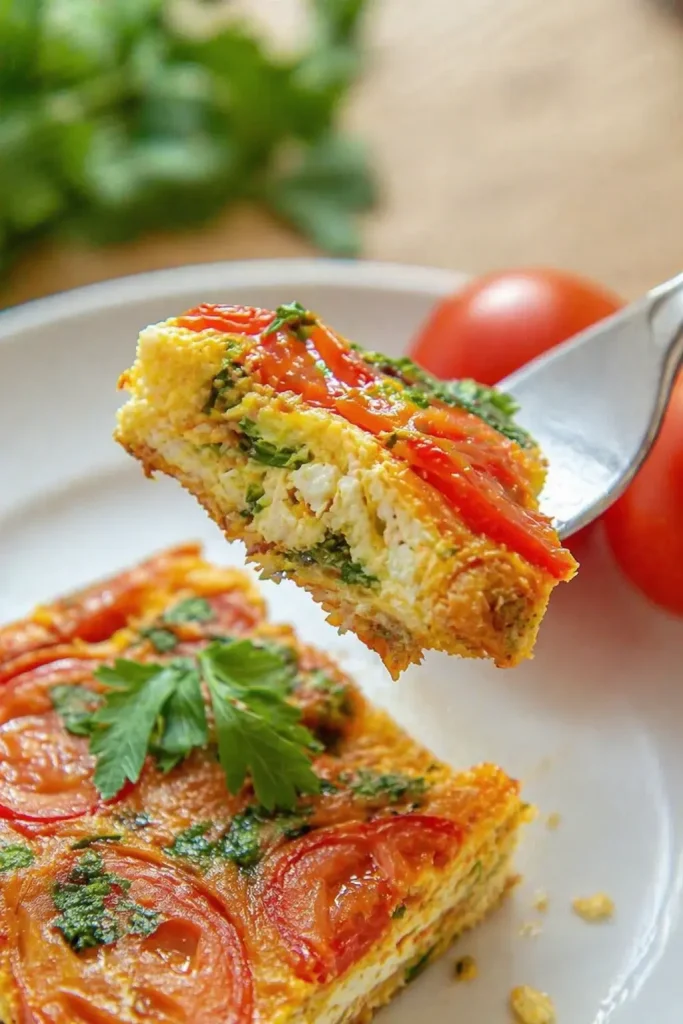 Tofu Frittata Recipe  ( take  some part )