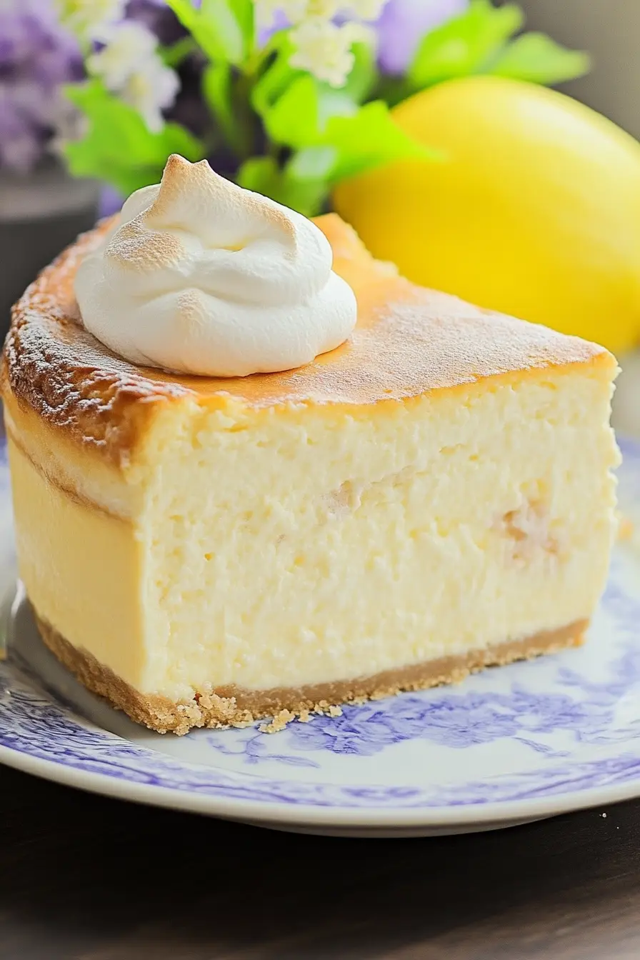 Triple Lemon Meringue Cheesecake