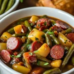 Crockpot Kielbasa and Green Beans