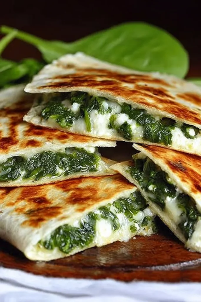 Spinach and Feta Quesadillas