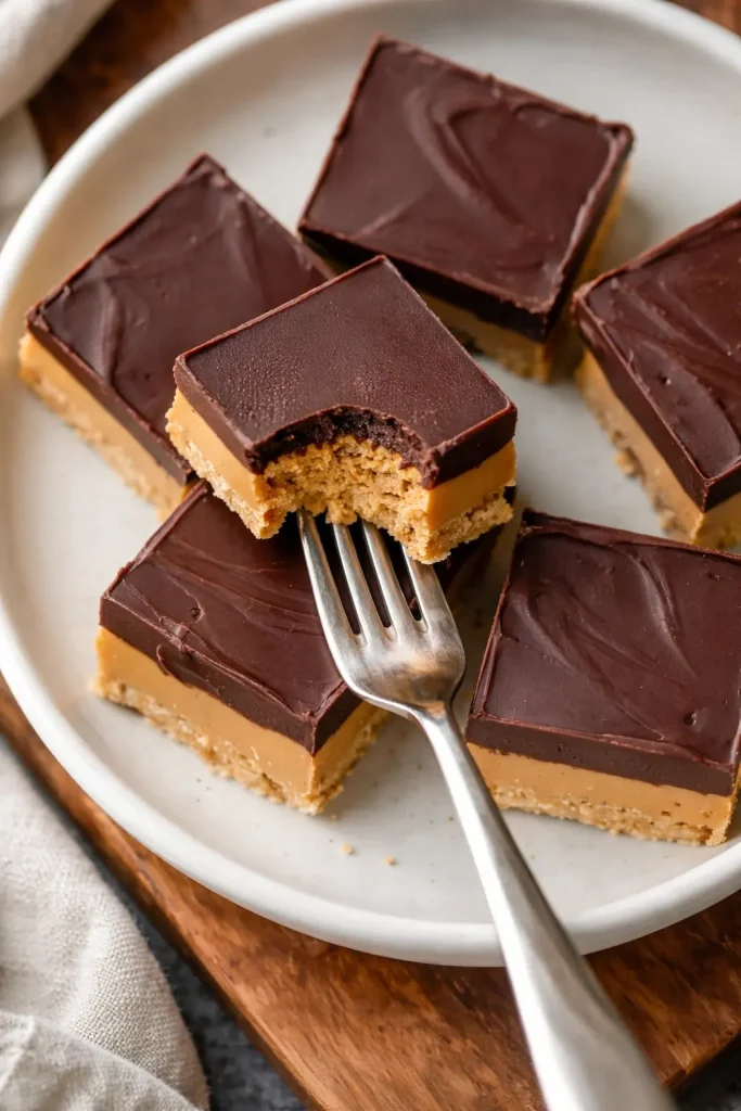 Chocolate Peanut Butter Bars ( top view)