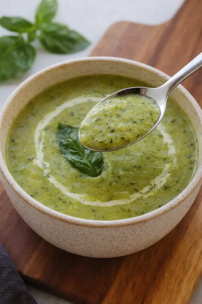 Fresh Basil Zucchini Soup