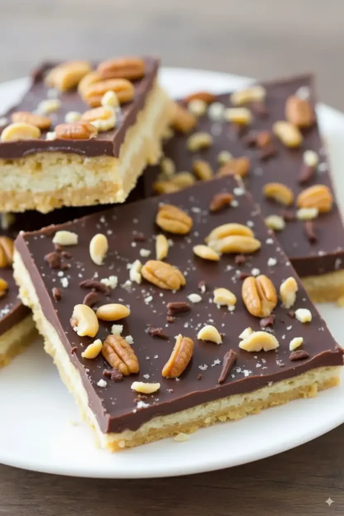 Saltine Toffee Candy with Pecans